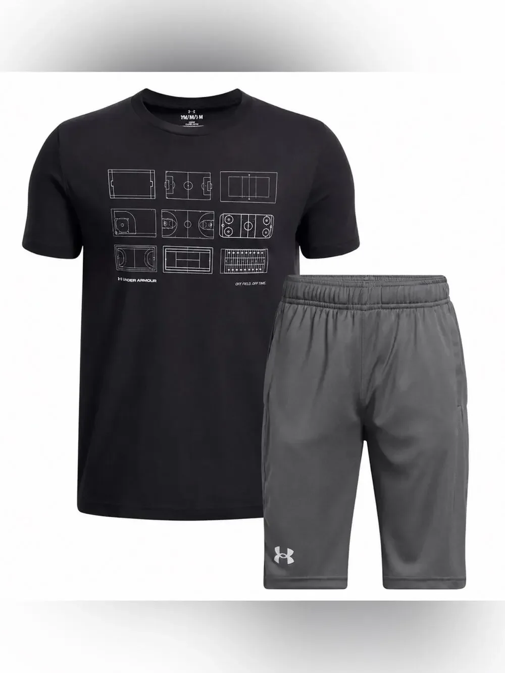Under Armour Court Tee & Velocity Shorts, Medium (10-12Y) - NWT